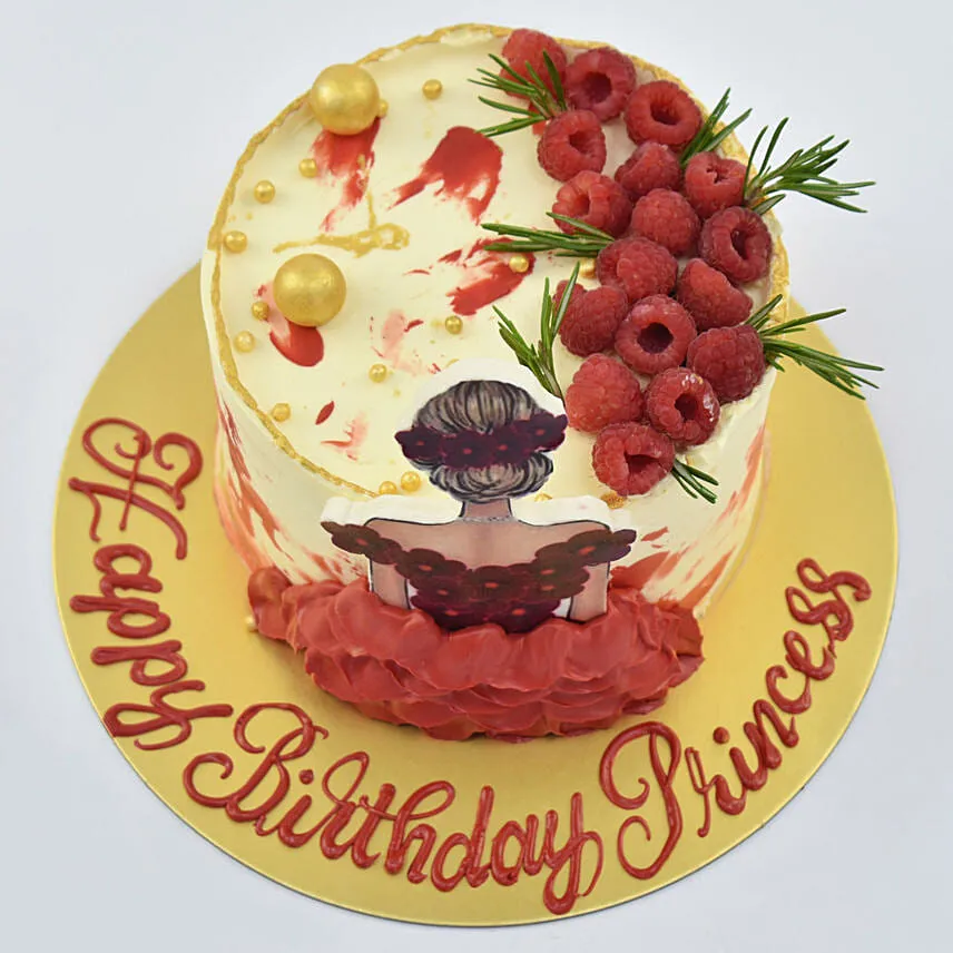 Happy Birthday Princess Vanilla Cake