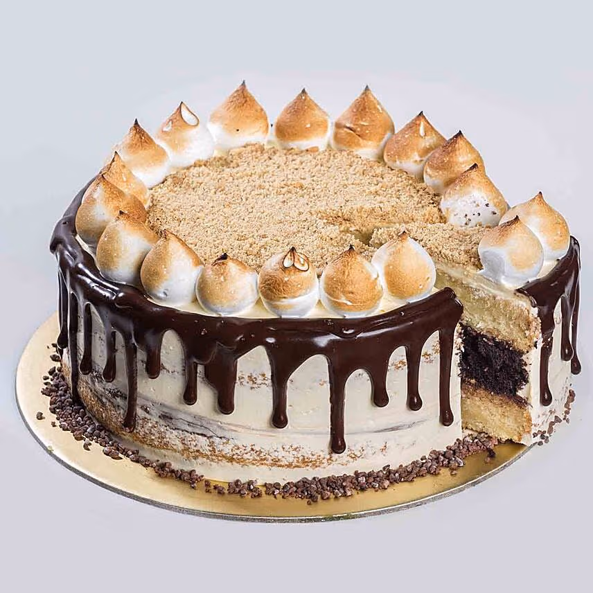Belgium Chocolate S mores Cake