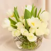 Graduation Elegant Roses & Tulips Vase 