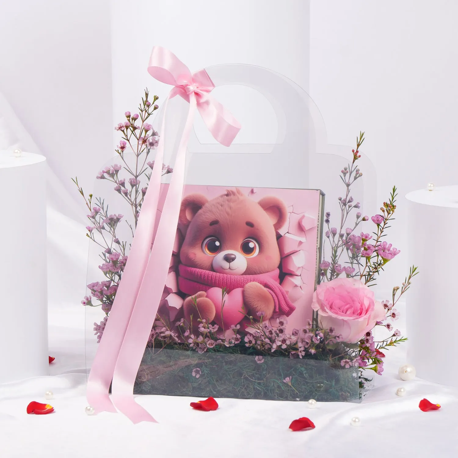 Pink Flower n Chocolates Treat