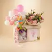Baby Girl Hamper with Flowers n Balloons
