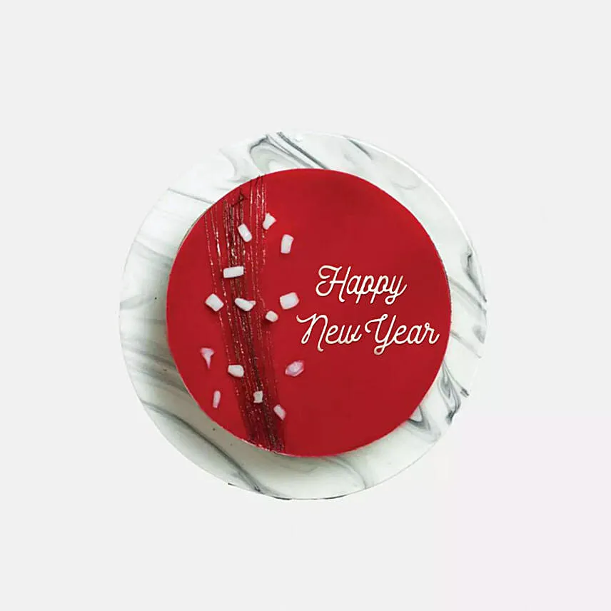 Happy New Year Fresh Raspberry Lychee Rose Cake