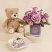 Happy Birthday Purple Rose Set - Flowers