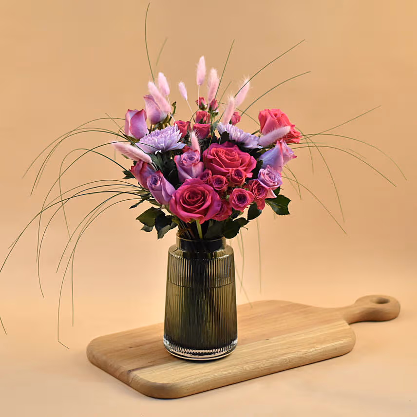 Enchanting Mixed Flowers Vase
