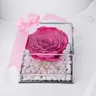 Elegant Pink Infinite Love Cube Box with Forever Rose