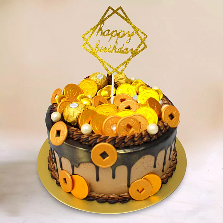 Chocolate Ganache Money Pulling Cake