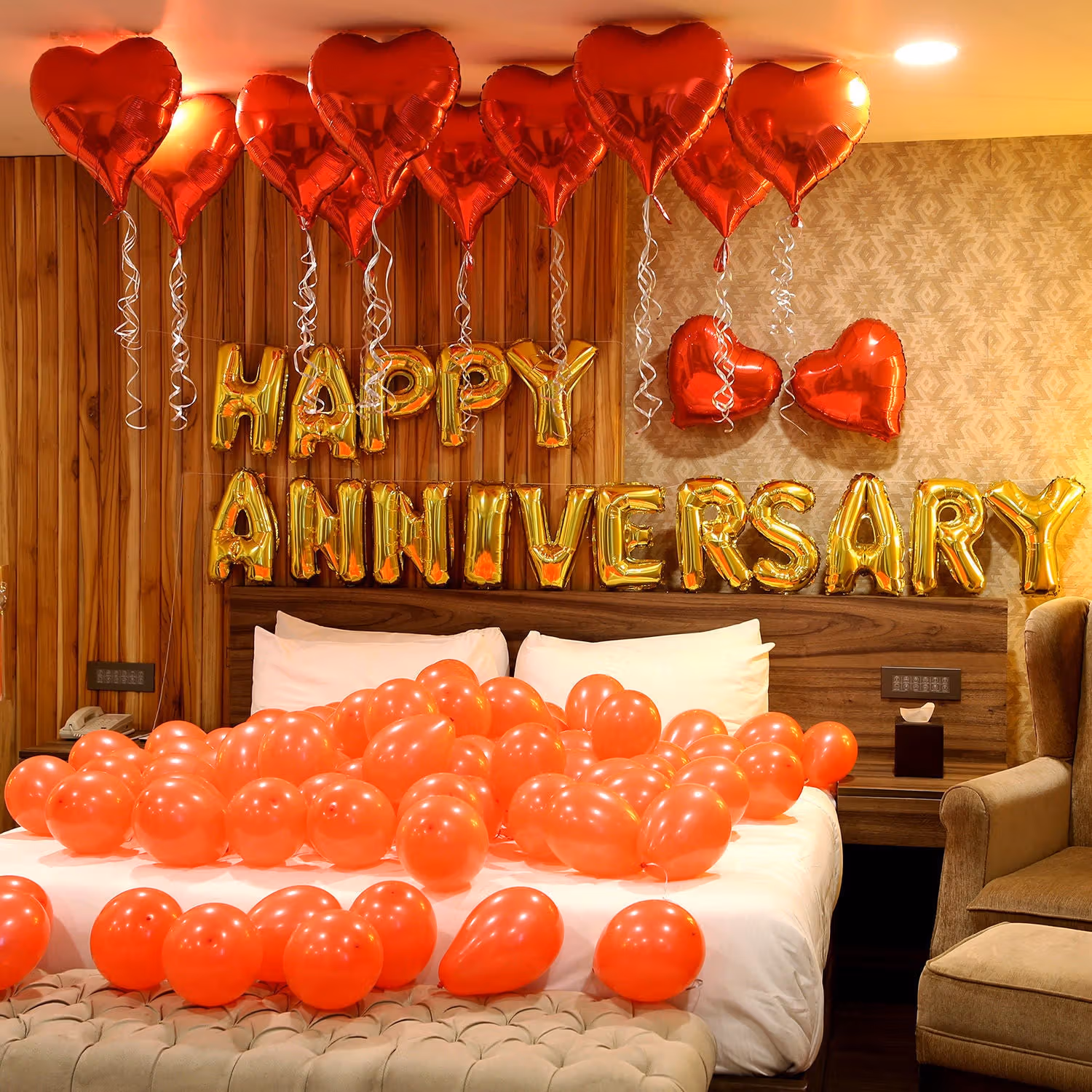 Elegant Anniversary Balloon Decor Set - Perfect for Romantic Celebrations