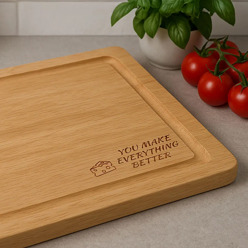 Rectangle Cheeseboard with Message