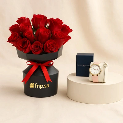 Tommy Hilfiger Women Watch Set n Flower Bouquet