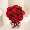 Eternal Romance: Red Rose & Ruscus Bouquet