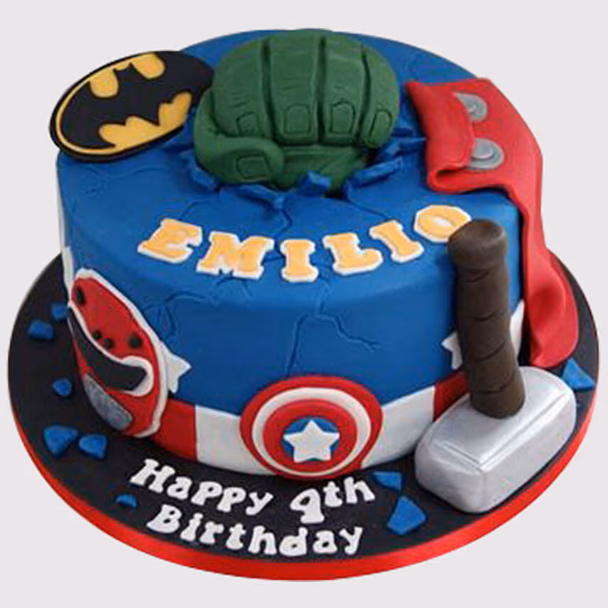Avengers Themed Fondant Cake