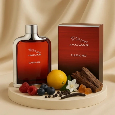 Jaguar Classic Red Eau de Toilette for Men - 100 ml - Woody Fragrance with a Bold Aroma