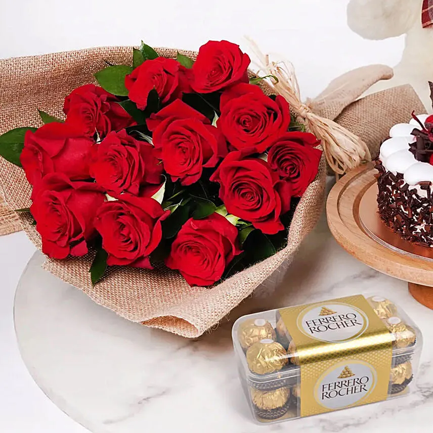 Red Roses Surprise Combo