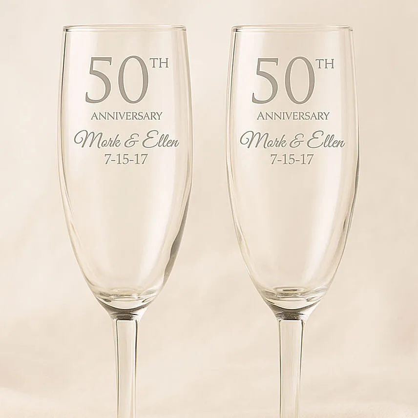 Engraved Anniversary Special Wine Glass