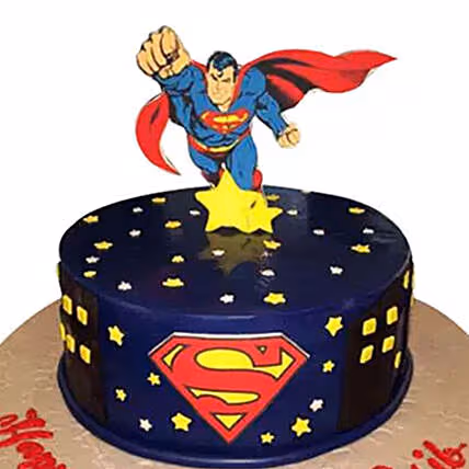 Delicious Superman Birthday Cake - Perfect for Kids' Parties
