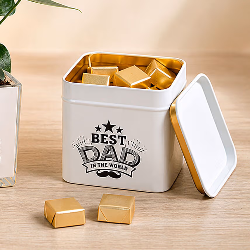 White Anthurium Plant & Chocolate Gift Set for Dad