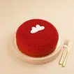 Love Roses Bouquet with Red Valentine Cake