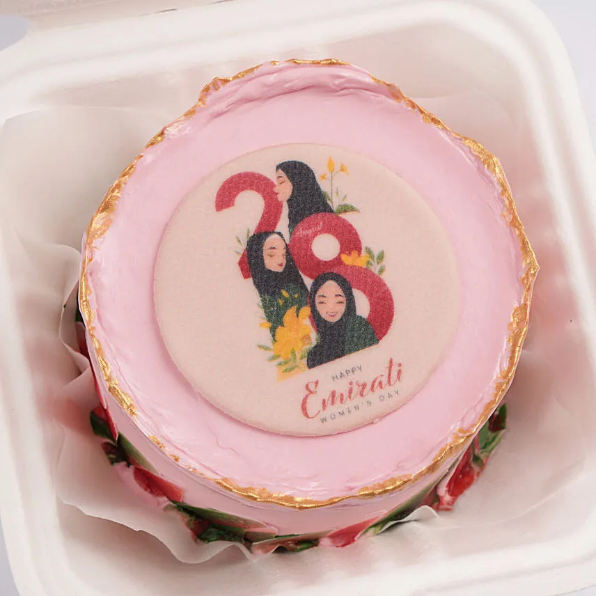 Emirati Womens Day Red Velvet Mono Cake