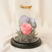 Beautiful Forever Rose In Glass Dome- Pink