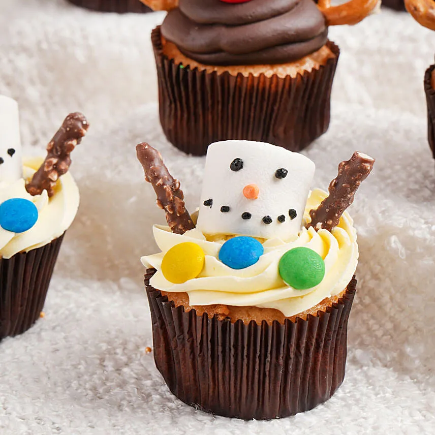 Merry Christmas Cupcakes 6 Pcs