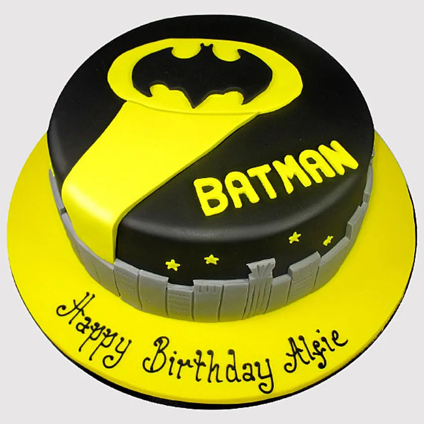 Batman Themed Vanilla Cake
