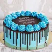 Blue Velvet Chocolate Romance Cake for Husband's Birthday