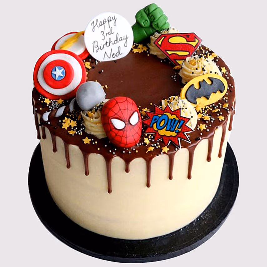 Avengers Birthday Butterscotch Cake