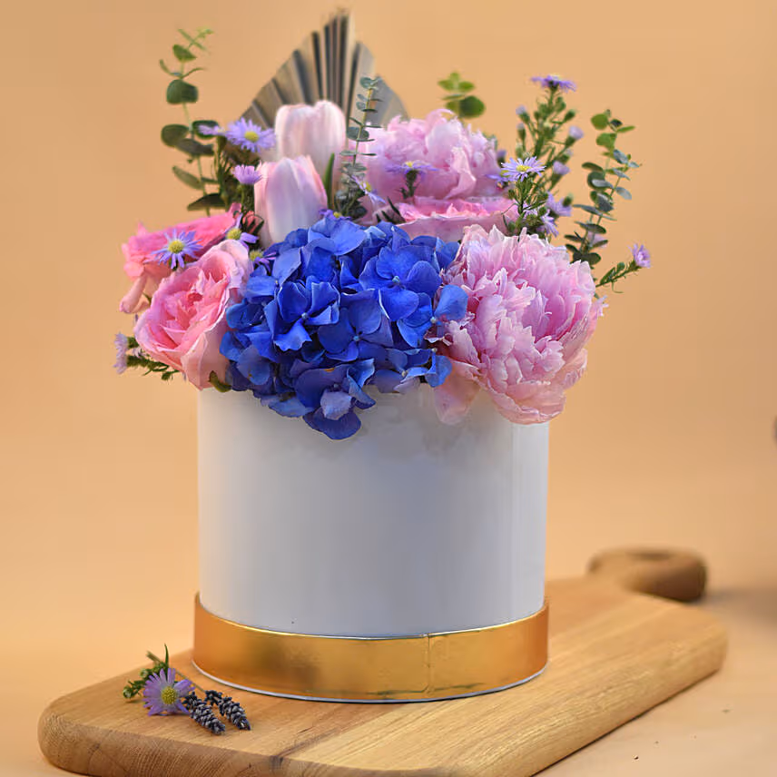 Alluring Mixed Flowers White Box