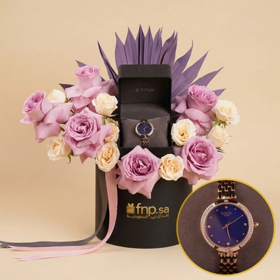 TITAN Women Watch n Royal Rose Box