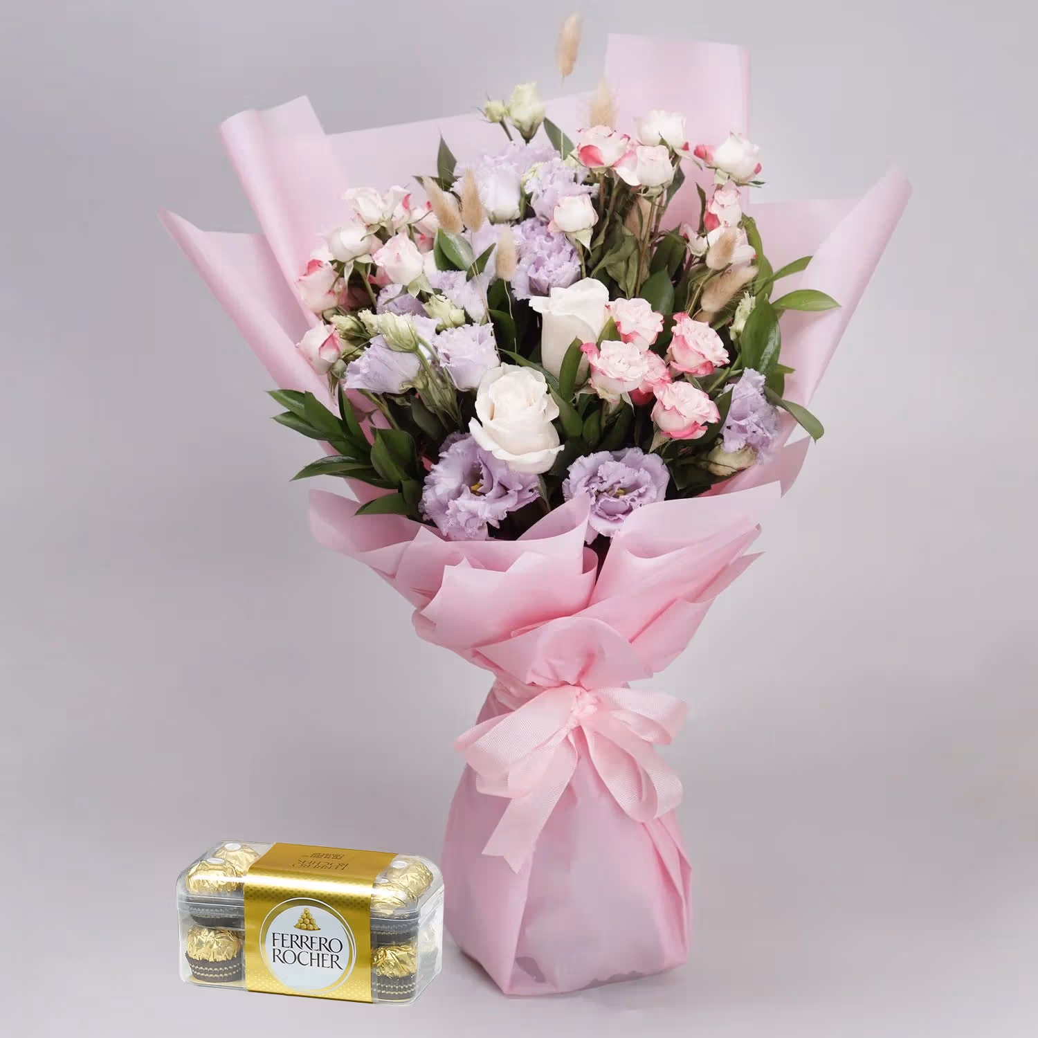 Elegant Mixed Flower Bouquet - With Birthday Balloon
