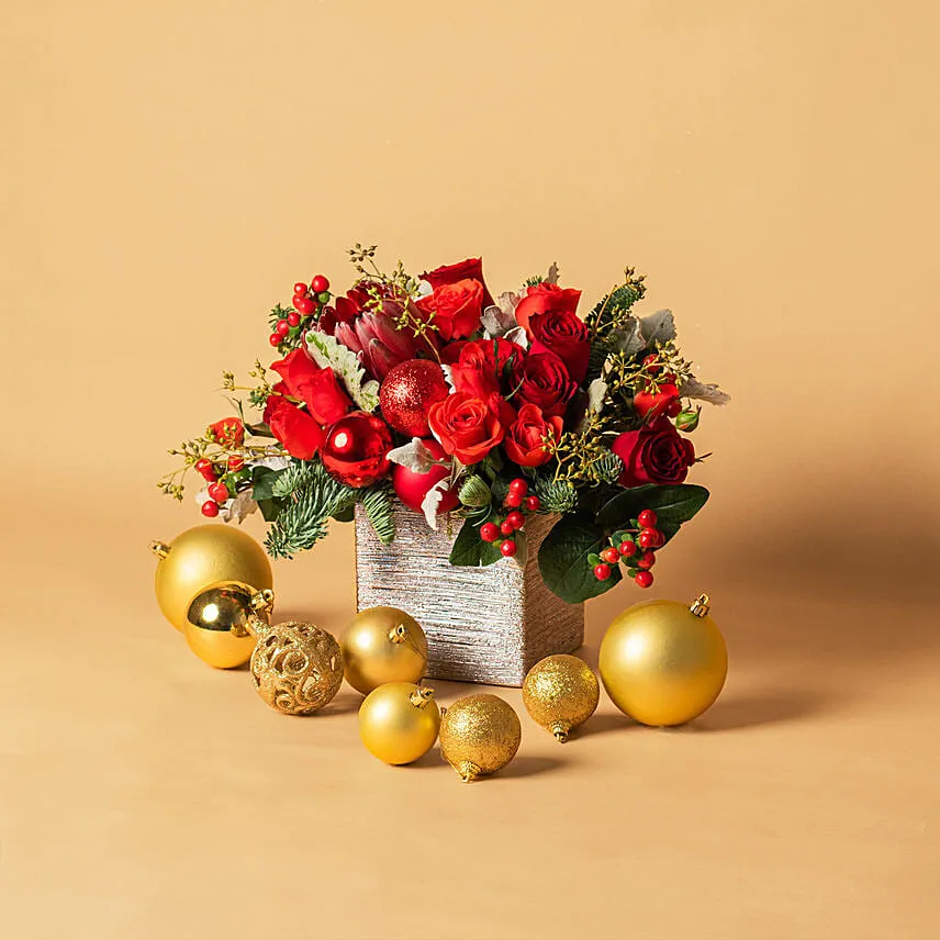 A Christmas Confetti Arrangement