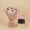 24 Pink Carnation Flower Bouquet