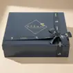 Opera Patisserie Chocolate Delight Duo Box with Elegant White Floral Arrangement