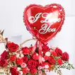 Love Is In The Air Romantic Flower & Balloon Combo