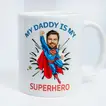 Personalized Superhero Caricature Mug for Dad - Customizable Gift