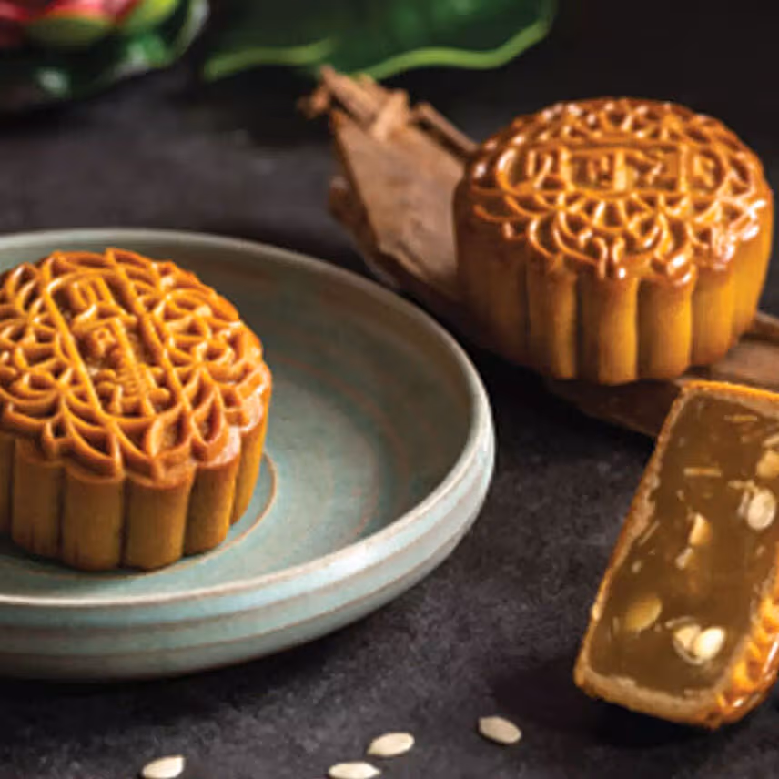 Set Of Egg Yolk Blend and Melon Seed Mooncakes