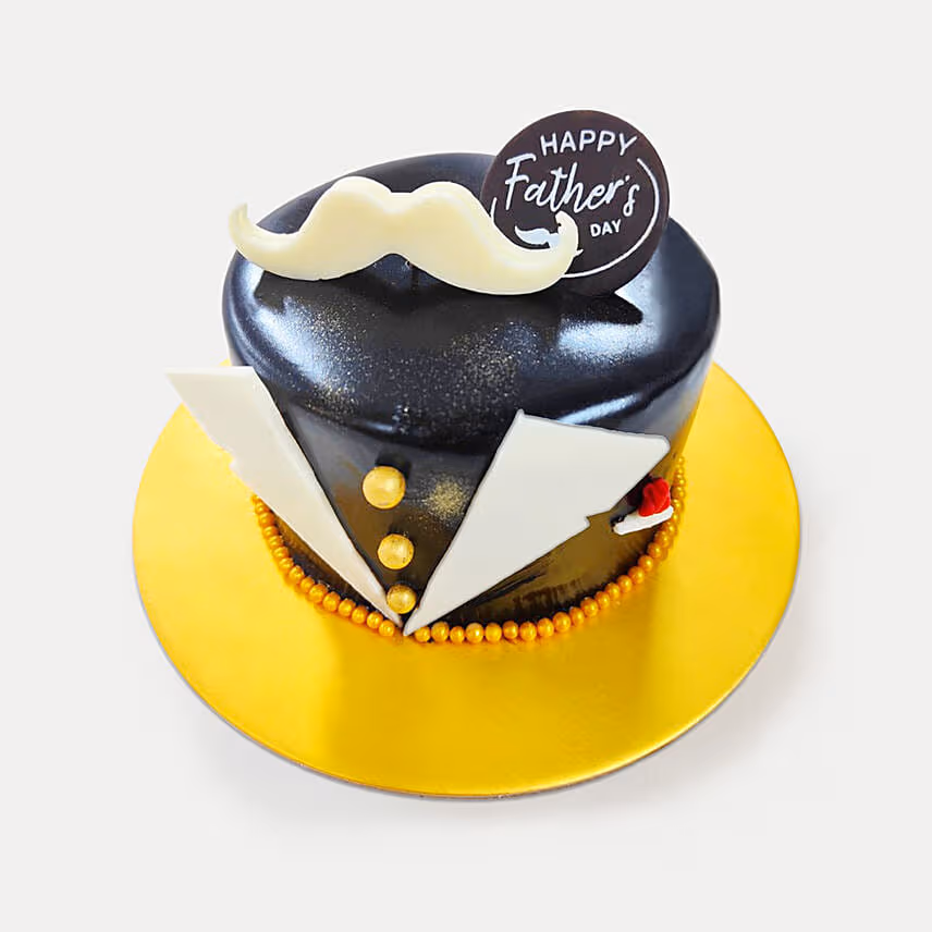 Father's Day Moustache Chocolate Mousse Cake