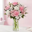 Peaceful Mixed Flowers Vase Arrangement