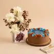 Father's Day Chocolate Cake and White Roses