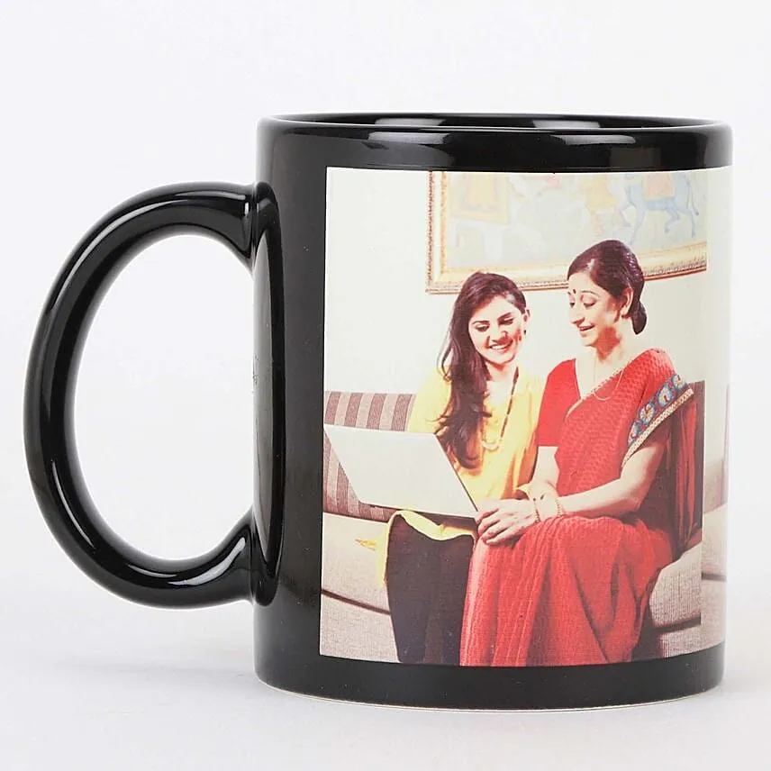 Personalised Black Ceramic Mug For Mom
