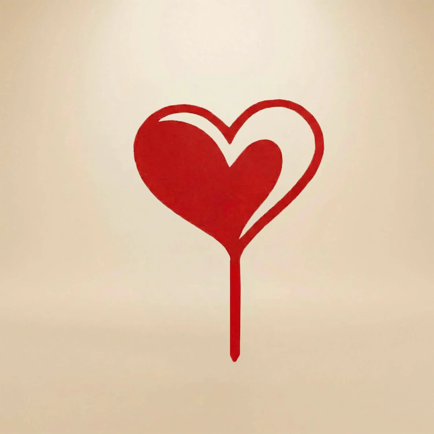 Red Heart Love Topper