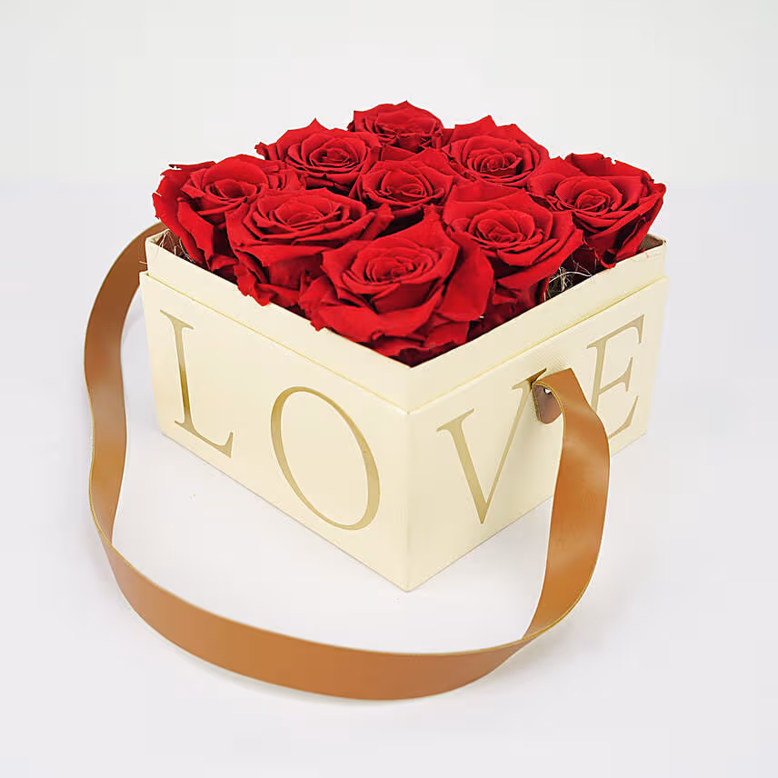 Forever Rose In Love Box With I Love You Table Top