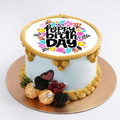 Delightful Birthday Symphony Cake - Chocolate