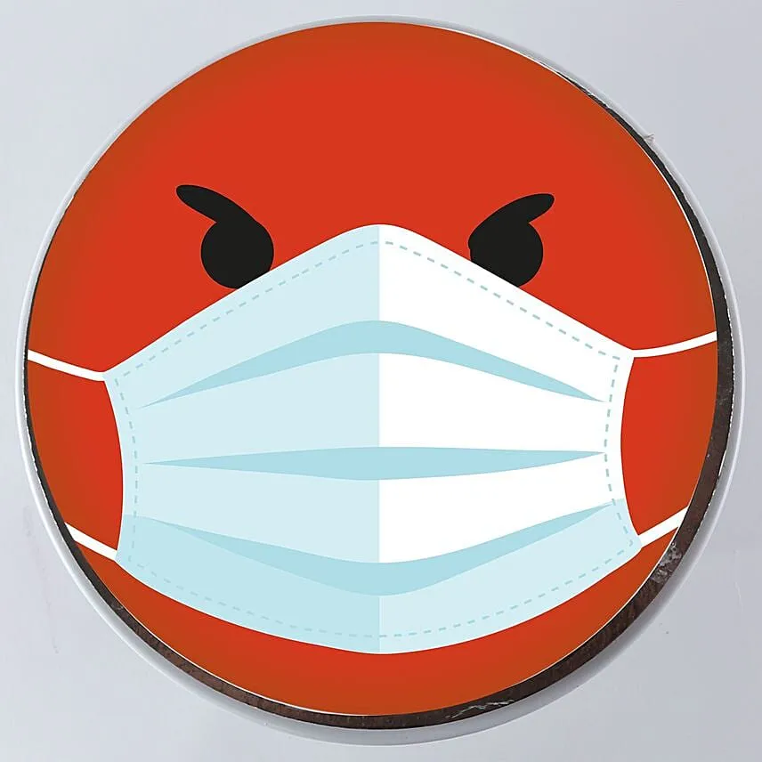 Angry Smiley Quarantine Red Velvet Cake Half Kg