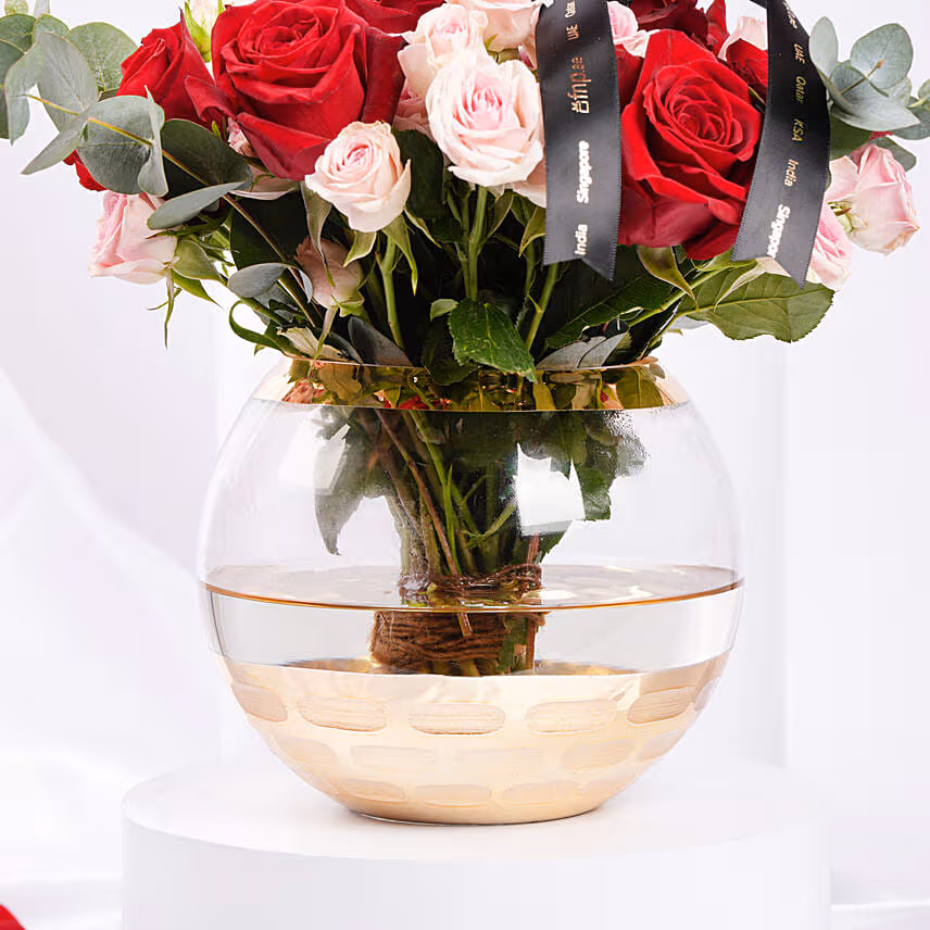 Valentine Rosy Reflections Arrangement