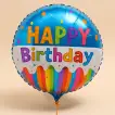Vibrant Happy Birthday Balloon with Candle Design (Design May Vary)