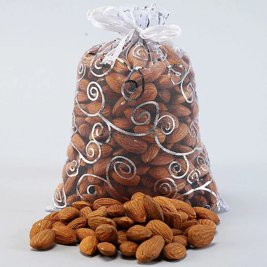 Beautiful Navrattan Rakhi N Almonds Combo