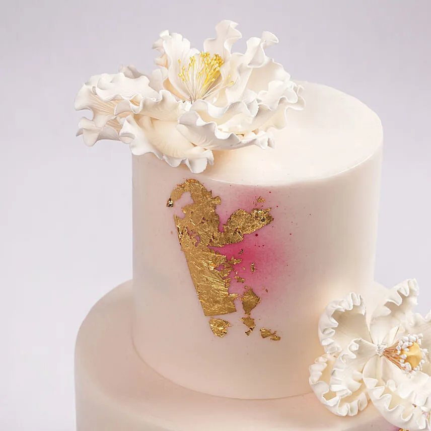 Golden Blossoms of Retirement Marble Cake