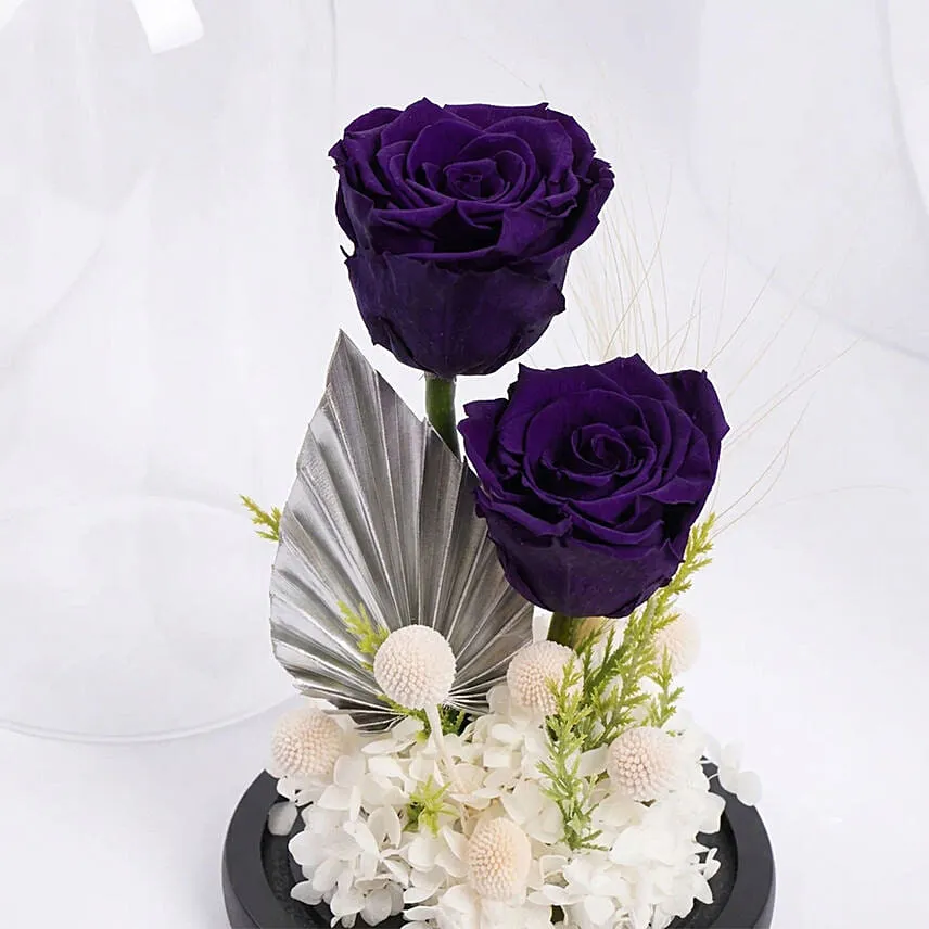 Blue Forever Roses Arrangement