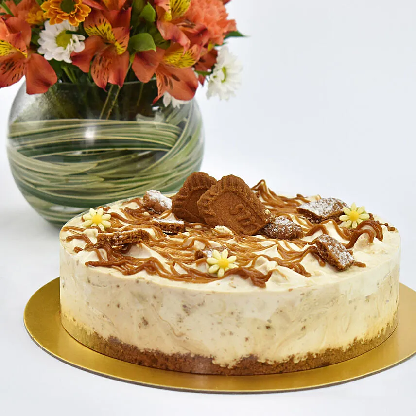 Lotus Cheesecake with Flowers